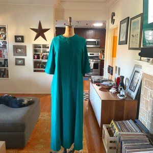 Vintage Vanity Fair Green Velour/Microfleece Housecoat